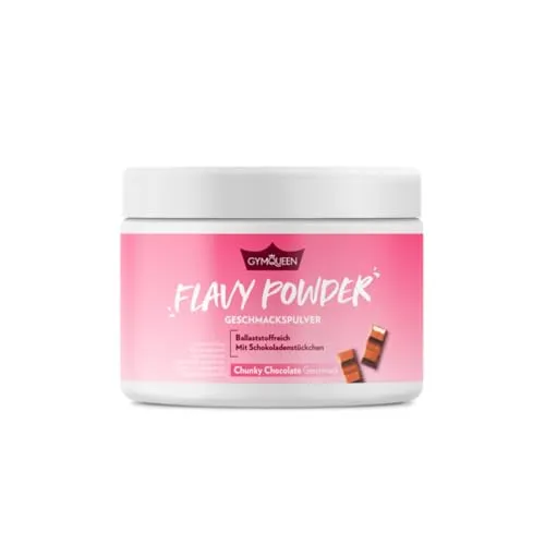 GymQueen Flavy Powder 250g, Geschmackspulver Chunky Kiddy Chocolate, kalorienarm, Flavour Powder zum Süßen, Backen und Verfeinern von Lebensmitteln, reich an Ballaststoffen