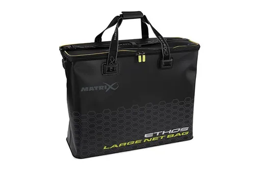 Fox Matrix Ethos Large Eva Net Bag 65x25x50cm - Angeltasche für Setzkescher, bietet Platz für bis zu 3 Kescher, mit robustem Reißverschluss und gepolstertem Schultergurt für komfortablen Transport.