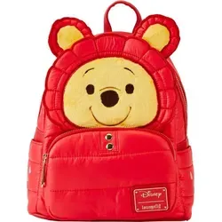 Loungefly Winnie Puuh Rucksack in roter Puffer-Jacke in gelb von Winnie the Pooh