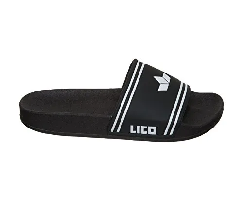 Lico Unisex Coast Badeschuhe, Schwarz Weiß, 50 EU - Dusch- & Badeschuhe für Herren, mit flacher Sohle und kaltem Futter für optimalen Komfort beim Tragen am Pool oder Strand.