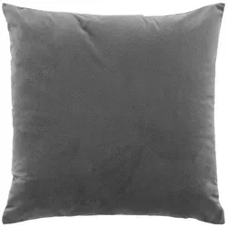 Douceur d'Intérieur Kissen 50 x 50 cm - Velours Anthrazit - Stylisches Kissen aus weichem Velours mit abnehmbarem Bezug, ideal für gemütliche Wohnräume und einfache Pflege.