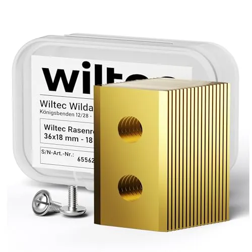 Wiltec Rasenroboter Messer Set Titan 36 x 18 mm – 18 Stück - Klingen für Mähroboter, Rasenmäher Ersatzmesser kompatibel mit verschiedenen Modellen