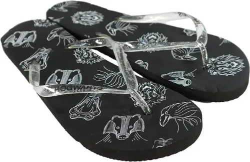Harry Potter Damen Flip Flops Kinder Sandalen Zehentrenner Latschen – Schwarz / 36/37