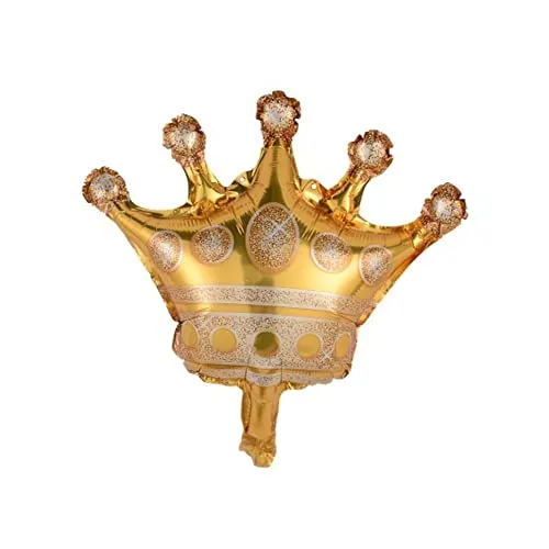Oblique Unique® Folien Luftballon Krone Ballon Gold als Deko für Geburtstag JGA Junggesellinnenabschied Fasching Karneval Party Dekoration