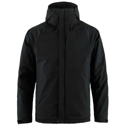 Fjällräven HC Hydratic Padded Trail Jacket Men Black (M) - Wasserdichte und atmungsaktive Herrenjacke aus recyceltem Polyester, ideal für Outdoor-Aktivitäten. Bietet Wärme und Langlebigkeit mit verstellbarer Kapuze und vielen praktischen Taschen.