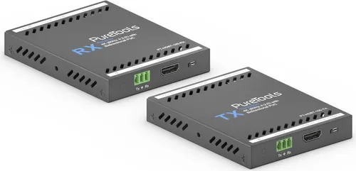 PureLink PureTools 4K HDMI HDBaseT Extender Set - Sonstiges TV-Zubehör für bis zu 70 m Reichweite, überträgt Video, Audio, Infrarot und serielle Signale über CAT 5e/6/6a.