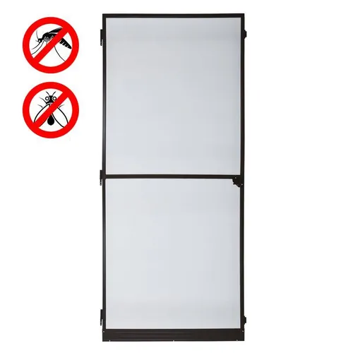 Fliegengitter Insektenschutz Tür 120x240cm Mückenschutz Mückengitter Dunkelbraun