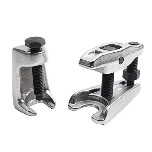 CCLIFE 2 tlg Kugelgelenk Abzieher Set - Kugellgelenk- & Spurstangenwerkzeuge, universell einsetzbar mit 18 mm und 20 mm Öffnung für alle PKW-Fahrzeugtypen, aus hochwertigem, gehärtetem Werkzeugstahl für langlebige Anwendung.