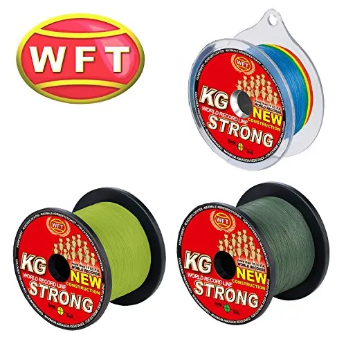 WFT New 22KG Strong Geflochtene Angelschnur 0,18mm 600m - Angelschnur für Salzwasser- und Süßwasserangeln, abriebfest und ideal für anspruchsvolle Angler. Perfekte Stärke von 22KG für maximale Zuverlässigkeit.