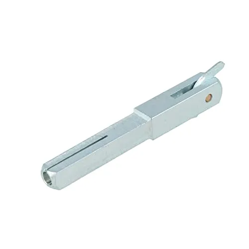 MS Beschläge Wechselstift abgesetzter Vierkant 10/8mm Patentstift Stahl verzinkt Haustürwechselstift Wechselgarniturstift Ausstellhaken Vierkantstift (Türstärke 33-53mm)