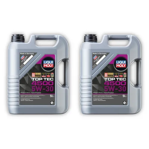 2x 5L LIQUI MOLY 3729 Motoröl Top Tec 4500 5W-30