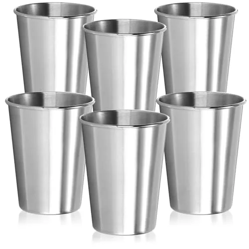 Wilhelm Sell® 6x Edelstahl-Trinkbecher in silber von Wilhelm Sell