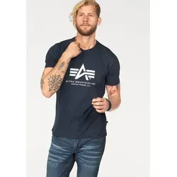 Alpha Industries T-Shirt Basic T-Shirt Baumwolle, regular fit blau S (44/46)