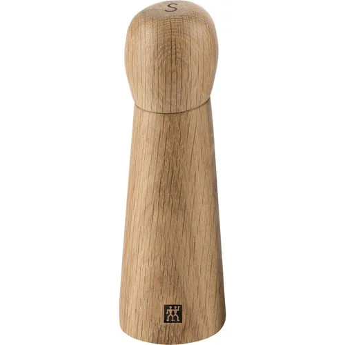 Zwilling Salzmühle aus Holz, Braun, 20 cm - Küchenhelfer mit edlem Design, FSC-zertifiziertem Eichenholz und hochwertigem Keramik-Mahlwerk für müheloses Mahlen von Salz und Gewürzen.