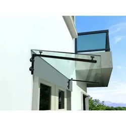 BuyLando.Shop Vordach - 180x90cm Glasvordach für sichere Überdachung - Vordächer aus hochwertigem Verbundsicherheitsglas (VSG), ideal für große Spannweiten und mit einer Traglast von 90kg/m². Flexibel einsetzbar und einfach zu montieren.