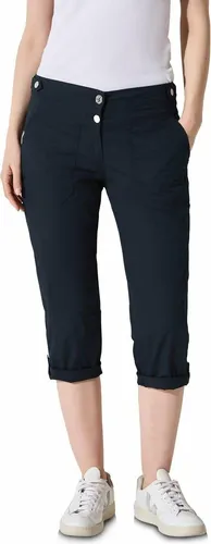 Cecil Caprihose in Dunkelblau - W28/L22 - Jeans in Regular Waist mit verstellbarem Bund und praktischen Taschen, ideal für einen komfortablen und stilvollen Look.