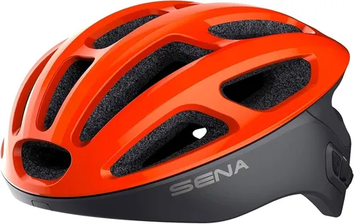 Sena R1 Smart Fahrradhelm (Electric Tangerine, M)