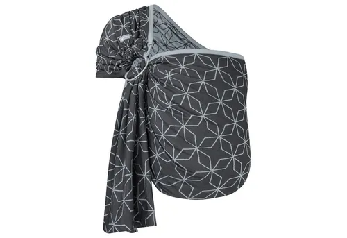 Hoppediz Tragetuch Ring-Sling kbA - 100% Bio-Baumwolle - Babytragen aus kontrolliert biologischem Anbau, leicht und platzsparend, ideal für Eltern unterwegs. Inklusive bebilderter Bindeanleitung für einfaches Anlegen.