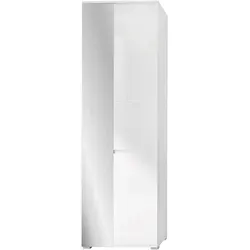 Xora Garderobenschrank Spice, Weiß - Garderobe mit Hochglanz-Oberfläche, 4 Fächer und großem Spiegel für praktischen Stauraum und stilvolle Akzente in Ihrem Eingangsbereich.