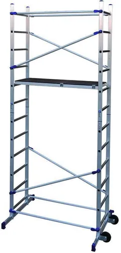 Facal 5985836 Clic - Alu Heimwerkergerüst, 4,36 m Arbeitshöhe, schnell aufbaubar und ideal für flexible Einsätze