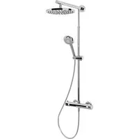 Schulte Duschmaster Rain Chrom Duschbrause mit Thermostat - Brausegarnituren mit innovativem Thermostat für präzise Temperaturregelung und ein luxuriöses Duscherlebnis.