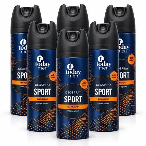today men Deospray Sport Antitranspirant für Herren – 48h Schutz –200 ml( 6 Pack)