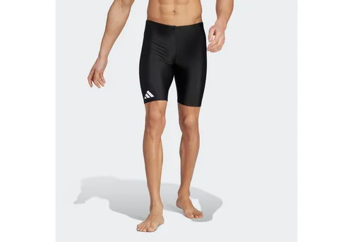 adidas Herren Solid Swim Jammers, Black/White, 34 - Herren-Bademode mit regulärem Schnitt, chlorresistentem Infinitex Fitness Eco Material für ein weiches Tragegefühl und nachhaltige Nutzung.