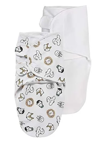 Meyco Baby Pucksack - 2er Pack für 0-3 Monate - Weicher Swaddle aus 100% Baumwolle - Der Meyco Baby Pucksack sorgt für Geborgenheit und einen ruhigen Schlaf. Aus atmungsaktiver, hautfreundlicher Baumwolle gefertigt, passt er sich optimal an und ist pflegeleicht. Ideal für entspannte Nächte mit Ihrem Neugeborenen.