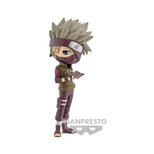 Banpresto - Naruto Shippuden Hatake Kakashi ver. B Q posket 15cm - Actionfigur aus Naruto Shippuden, detailreiche PVC Statue mit einer Höhe von 15 cm. Ideal für Sammler und Fans der Anime-Serie!