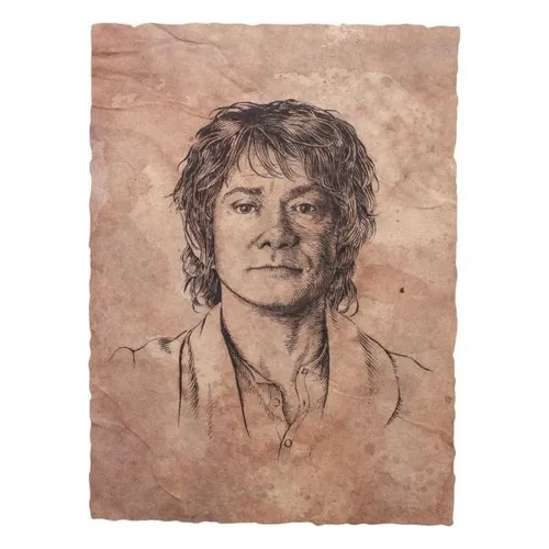 Der Hobbit Kunstdruck Portrait of Bilbo Baggins 21 x 28 cm in schwarz von Weta Workshop