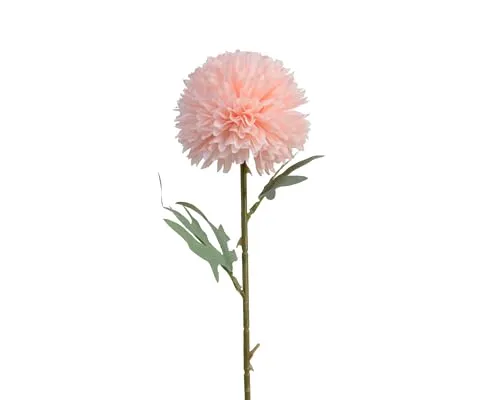 Decoris Künstliche Chrysantheme mit Stiel 10x60cm - Kunstblumen & Seidenblumen - Blumen für Blumendeko Tischdeko Hochzeitsdeko - Stielblume Partydeko Hochzeit Geburtstag Jubiläum - Rosa
