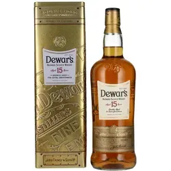 Dewar's 15 Years Old Double Aged Blended Scotch Whisky 1l - Whisky, 15 Jahre gereift mit einzigartigem Double Aging Verfahren für außergewöhnliche Geschmeidigkeit und komplexe Aromen in edler Tinbox.