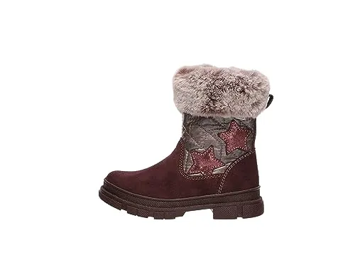 Lurchi Jungen Mädchen PIARA-TEX Halblange Stiefel, Burgundy, 28 EU