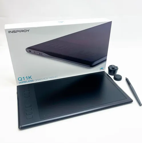 HUION Q11K Grafiktablett kabellos 11 Zoll 8192 Druckstufen neigungsverfügbar benutzerdefinierte Tasten kompatibel mit Windows und macOS