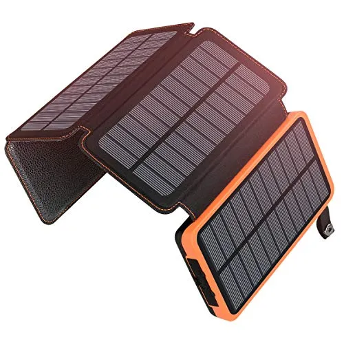 ADDTOP Solar Powerbank 25000mAh - Handy-Solarladegeräte mit 25.000mAh Kapazität, ideal für Outdoor-Abenteuer und schnelles Laden von bis zu 3 Geräten gleichzeitig.