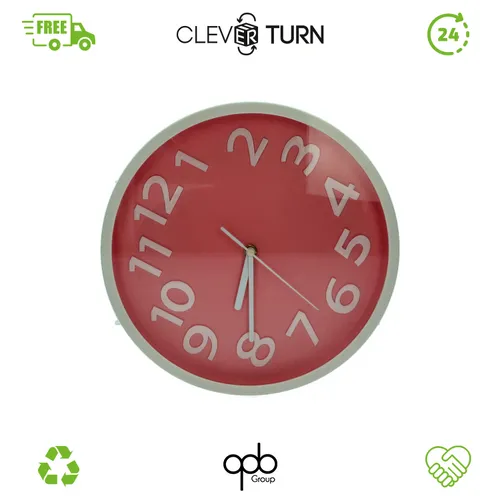 Lafocuse 3D Ziffern Lautlos Wanduhr Rosa in pink von apb Group