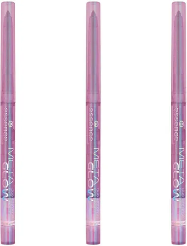 Essence Kajal META GLOW duo-chrome eye pencil, 3er Pack, mit hell schimmernden Goldton