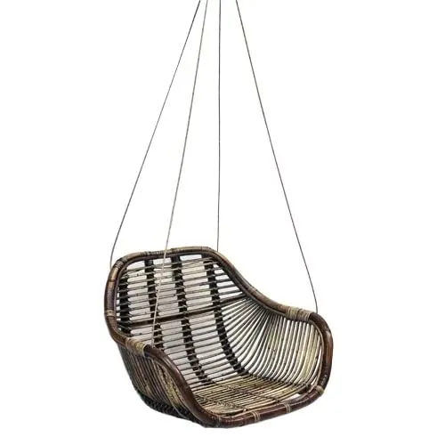 Hängesessel Rattan 66x65x49cm von Van der Leeden