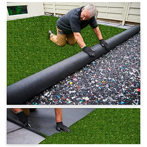MDEKOR Kunstrasenteppich Outdoor - Wetterfester Rasenteppich in Echtrasen-Optik - Teppichbeläge, ideal für Balkon und Garten, pflegeleicht und langlebig mit Drainage für schnelle Trocknung und Schimmelvermeidung.
