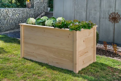 BM Massivholz Hochbeet Douglasie 150x80x78 cm - Hochbeet aus naturbelassener Douglasie, ideal für Gartenliebhaber, bietet optimale Wachstumsbedingungen und eine ansprechende Optik.