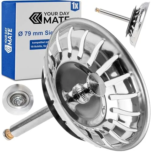 Spülbecken Siebkörbchen, Ø 79 mm, kompatibel mit Blanco 119146, 3.5