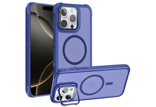 CoolGadget Handyhülle Hybrid CAM Handy Hülle für Apple iPhone 16 Pro 6,3 Zoll, Kameraschutzglas klappbar Schutzhülle Metallring für Magsafe Zubehör