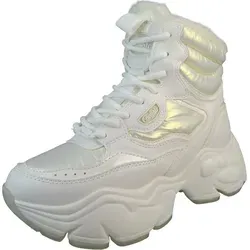 Buffalo Binary Snow Lace Schnürstiefel Weiß in weiß von Buffalo