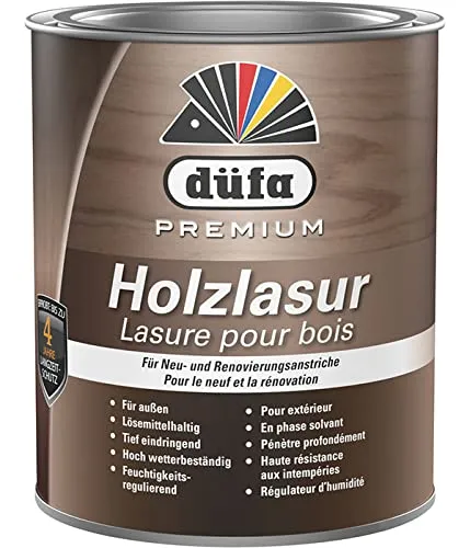 düfa Premium Holzlasur KIEFER 750ml Holzbeschichtung Schutzanstrich Holzschutzlasur │ für Holzelemente im Außenbereich