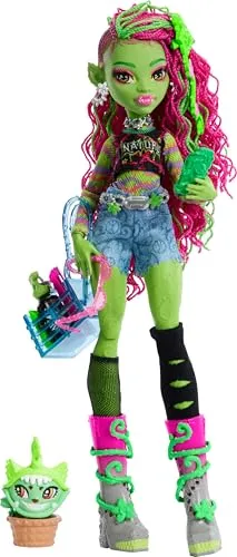 Monster High Venus McFlytrap-Puppe mit Chewlian und Zubehör von Monster High