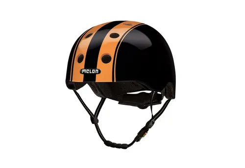 Melon Fahrradhelm Double Orange Black, super leicht, Magnetverschluss, größenverstellbar, mehr als 50 Designs