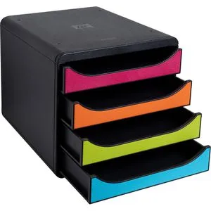 EXACOMPTA Schubladenbox BIG BOX 4 Schübe harlekin von Exacompta