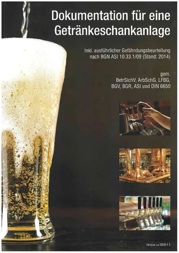 Betriebsbuch für Schankanlagen mit Reinigungsnachweis Getränkeschankanlage