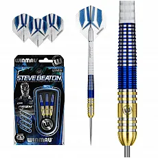 Steeldart Winmau - Steve Beaton 1407 - 24g - Steel-Dartpfeile, entworfen vom Weltmeister Steve Beaton, mit gold-blauer Titanium Nitride Coating für optimale Kontrolle und Präzision.