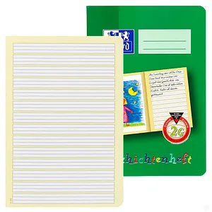 OXFORD Schreiblernheft Lineatur 2G liniert DIN A5 ohne Rand, 16 Blatt, 1 St.